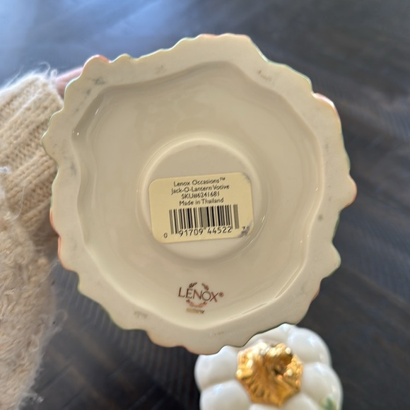 Lenox Pumpkin Votive Holder 5” Tall - Picture 4 of 4